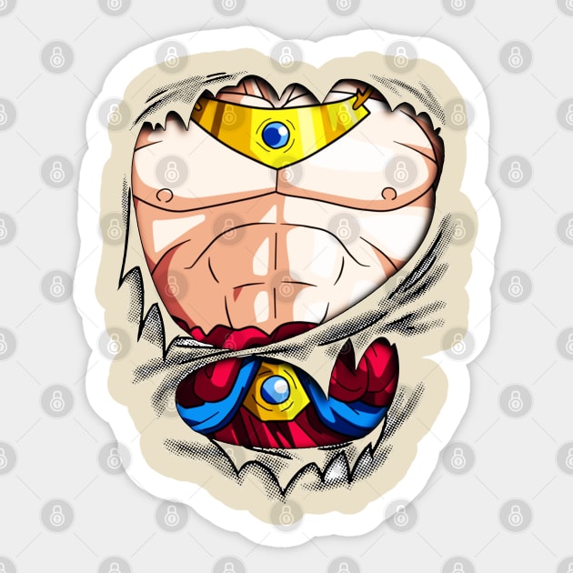 Broly chest Movie Dragon ball Sticker by GeekCastle